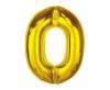 Number Gold Gold Number 0 Foil Balloon 92 cm