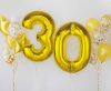 Number Gold Gold Number 0 Foil Balloon 92 cm