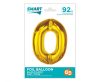 Number Gold Gold Number 0 Foil Balloon 92 cm