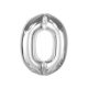 Number Silver Silver number zero foil balloon 92 cm