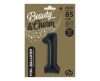 Number B&C Matt Black Black Number 1 Foil Balloon 85 cm