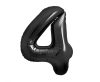 Number B&C Matt Black Black number 4 foil balloon 85 cm