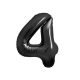 Number B&C Matt Black Black number 4 foil balloon 85 cm