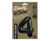 Number B&C Matt Black Black number 4 foil balloon 85 cm