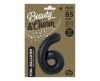 Number B&C Matt Black Black Number 6 Foil Balloon 85 cm