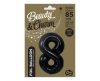 Number B&C Matt Black Black number 8 foil balloon 85 cm