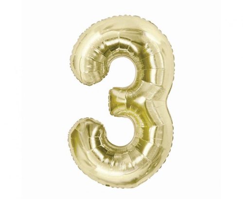 Number B&C Champagne Champagne Color Number 3 Foil Balloon 85 cm