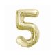 Number B&C Champagne Champagne-colored number 5 foil balloon 85 cm