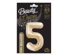 Number B&C Champagne Champagne-colored number 5 foil balloon 85 cm