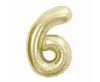 Number B&C Champagne Champagne color number 6 foil balloon 85 cm