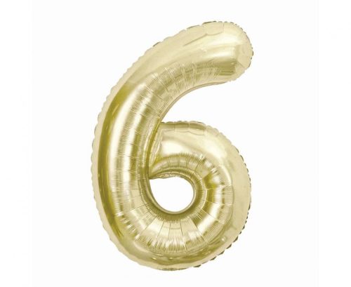 Number B&C Champagne Champagne color number 6 foil balloon 85 cm