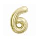 Number B&C Champagne Champagne color number 6 foil balloon 85 cm