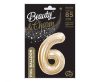 Number B&C Champagne Champagne color number 6 foil balloon 85 cm