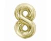 Number B&C Champagne Champagne-colored number 8 foil balloon 85 cm