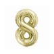 Number B&C Champagne Champagne-colored number 8 foil balloon 85 cm