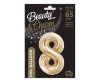 Number B&C Champagne Champagne-colored number 8 foil balloon 85 cm