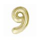 Number B&C Champagne Champagne-colored number 9 foil balloon 85 cm