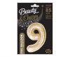 Number B&C Champagne Champagne-colored number 9 foil balloon 85 cm