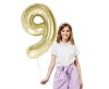 Number B&C Champagne Champagne-colored number 9 foil balloon 85 cm