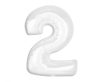 Number B&C White White Number 2 Foil Balloon 92 cm