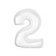 Number B&C White White Number 2 Foil Balloon 92 cm