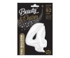 Number B&C White White number 4 foil balloon 92 cm