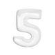 Number B&C White White Number 5 Foil Balloon 92 cm