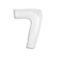 Number B&C White White Number 7 Foil Balloon 92 cm