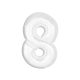 Number B&C White White number 8 foil balloon 92 cm