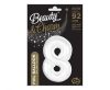 Number B&C White White number 8 foil balloon 92 cm