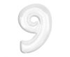 Number B&C White White number 9 foil balloon 92 cm