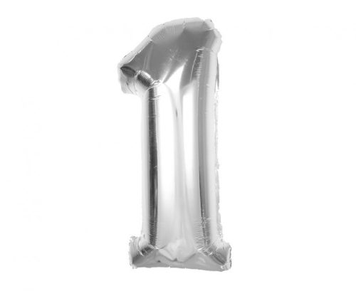 Number Silver Silver Number 1 Foil Balloon 92 cm