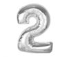 Number Silver Silver Number 2 Foil Balloon 92 cm