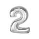 Number Silver Silver Number 2 Foil Balloon 92 cm