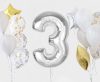 Number Silver Silver number 3 foil balloon 92 cm