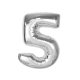 Number Silver Silver number 5 foil balloon 92 cm