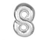 Number Silver Silver Number 8 Foil Balloon 92 cm