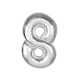 Number Silver Silver Number 8 Foil Balloon 92 cm