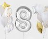 Number Silver Silver Number 8 Foil Balloon 92 cm