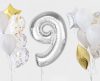 Number Silver Silver Number 9 Foil Balloon 92 cm