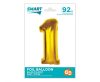 Number Gold Gold Number 1 Foil Balloon 92 cm