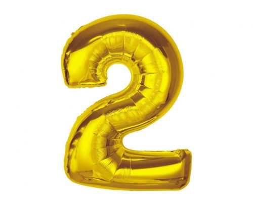 Number Gold Gold Number 2 Foil Balloon 92 cm