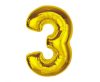 Number Gold Gold Number 3 Foil Balloon 92 cm