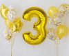 Number Gold Gold Number 3 Foil Balloon 92 cm