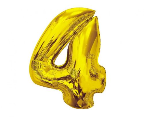 Number Gold Gold Number 4 Foil Balloon 92 cm