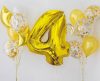 Number Gold Gold Number 4 Foil Balloon 92 cm