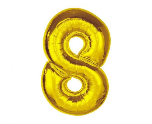 Number Gold Gold Number 8 Foil Balloon 92 cm