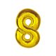 Number Gold Gold Number 8 Foil Balloon 92 cm