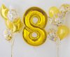 Number Gold Gold Number 8 Foil Balloon 92 cm