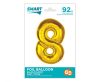 Number Gold Gold Number 8 Foil Balloon 92 cm